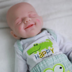 COSDOLL 3.1kg Silicone Reborn Baby Doll Full Body Soft Silicone Baby Toy Doll Lifelike Smile Close Eyes Christmas Baby Toys Gift