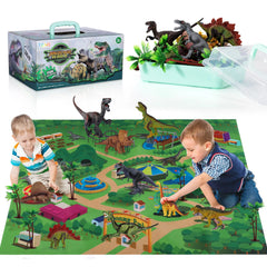 TEMI Dinosaur Toy Jurassic Dino Animals Jungle Set Minifigure Dinosaur Excavation Children's Educational Toys for Boys Kids Gift