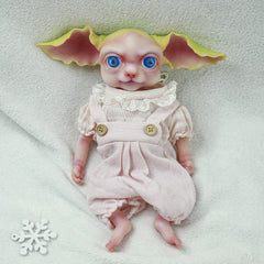 32CM Baby Doll Toys Full Body Silicone Reborn Baby Dolls With Long Ears Elf Boy Toy Soft Gifts Big Eyes Cute Avatar Style Bebe
