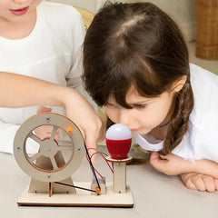 Hand Crank Electricity Toy Generator Science Kits Wooden Educational Science Kit Generators Science Project For Kids
