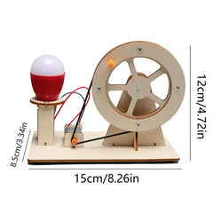 Hand Crank Electricity Toy Generator Science Kits Wooden Educational Science Kit Generators Science Project For Kids