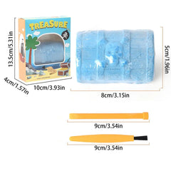 Gem Digging Set For Kids Treasure Box Shape Gemstone Dig Stem Science Kit Excavate Dig & Reveal Gemstones Crystal Digging Set