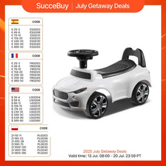 SucceBuy Ride On Push Car Classic Kids Ride On Toy Car with Music Steering Wheel for Toddlers Boys Girls Ages 1-3