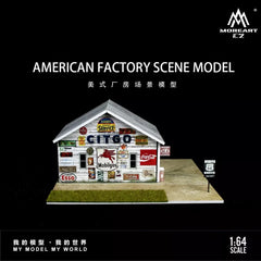Diorama 1/64 Car Garage Model LED Lighting  City Factory Car Parking Lot Scene Building Display Model Toys