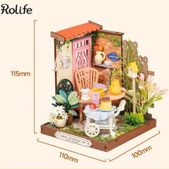 Robotime Rolife Miniature House for Kids 4 Kinds of Beautiful Design Wooden Toys for Girls Play Building Kits with Family