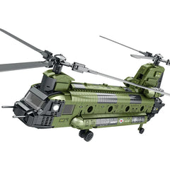 1622PCS CH-47 Chinook Transport Plane Building Blocks Military Armed Helicopter Fighter Model Bricks Toys For Kids Holiday Gifts