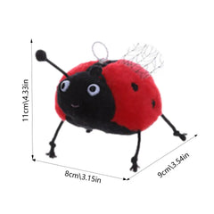 Ladybug Bee Plush Toy Realistic Soft Animal Toy Cute Comfortable Ladybug Bee Sounding Doll For Kids Girls Boys Birthday Gift
