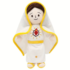 Yelakey Sacred Heart Fatima Plush Doll Guardian Angel Baptism Plush Toy Children Baptism Religion Easter Gift