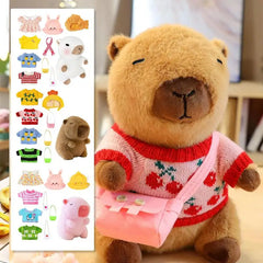 Capybara Stuffed Animal 9-Inch Ultra Soft Dress Up Dolls Kids Plush Doll Toys With Clothes & Accessories Stuffed Animal Home