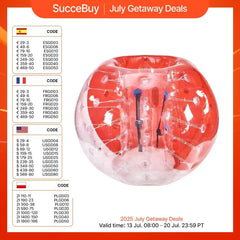 SucceBuy 5FT/1.5M Inflatable Bumper Ball Body Bubble Zorb Ball for Teen& Adult Body Bubble Soccer Balls PVC Hamster Bubble Balls