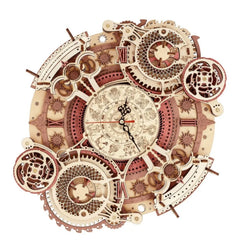 Robotime ROKR LC601 Zodiac Wall Clock 3d Wooden Puzzle Model Building, Gifts for Him, for Christmas