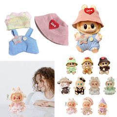 Kawaii Doll Clothes Decorative Cute Plushies Outfit DIY Cartoon Animal Toy Dress with Hat Stuffed Doll Clothing for Party Favors