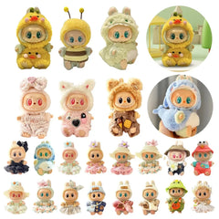 17cm Labubu Clothes Outfit Plush Doll Clothes Changing Clothes Cartoon Cute Clothes Dolls Accessories DIY Kid Gift