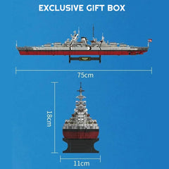 Military MOC Forange FC4201 Bismarck Class Battleship Model 2081PCS Building Blocks Brick Puzzle Toys for Children Kids Gift