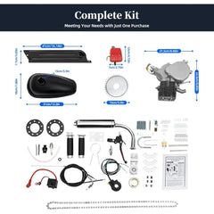 Upgraded 100cc Bicycle Engine Kit 2 Stroke Motorized Bike Engine Kit Gas Motorized Bicycle Engine Kit Fit for 26"-28" Bikes