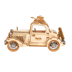 Robotime 3 Kinds DIY 3D Transportation Wooden Model Building Kits Vintage Car Tramcar Carriage Toy Gift for Children Adult