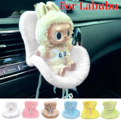 New 15-17cm doll Seat Labubu Doll Safety Seat Cute Doll Air Outlet Aromatherapy decoration high-grade Car Interior Decoration
