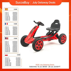 SucceBuy 66lbs Kid Pedal Go Kart 4 Wheel Off-Road Pedal Ride On Toys with Adjustable Seat Outdoor Racer Pedal Car for Boys Girls