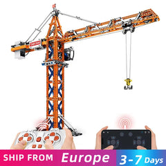 1288PCS Remote Control Tower Crane Building Blocks City Jib Crane Electric Technology RC Bricks Set Kids Play House Toys Gifts