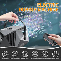 Electric Stage Bubble Maker Automatic Bubble Maker Large-Capacity Bubble Machine With Remote Control For Parties Wedding Birthda