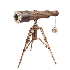 Robotime Rokr 1:1 DIY 314pcs Telescopic Monocular Telescope Wooden Model Building Kits Assembly Toy Gift for Children Adult