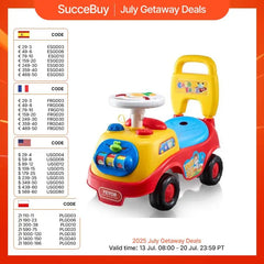 SucceBuy Toddler Ride On Push Car Sit to Stand Kids Ride On Toy Car W/ Music Steering Wheel   Seat Storage for Toddlers Ages 1-3