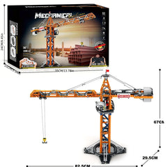 1288PCS Remote Control Tower Crane Building Blocks City Jib Crane Electric Technology RC Bricks Set Kids Play House Toys Gifts
