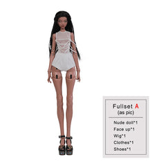 New Design Banksy Doll BJD 1/4 Special Resin Slim Body Tan Skin Color Doll White Suit Model Girl Toys Gift For Girls