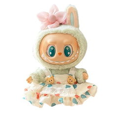15-17 cm For Labubu v1v2 Clothes outfit For Labubu Sitting Party Bear Label Scarf Hat Bag Dolls Accessories Cute Decoration ﻿