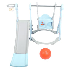 Climber Swing Set Children Play Slide Set Toddler Climber Swing Set with Basketball Hoop Outdoor Indoor Children Play Slide Set