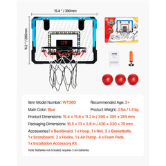 SucceBuy Kids Sports Toys Basketball Balls Wall Type Foldable Basketball Hoop Throw Outdoor Indoor Games for Boys Girls 3+ Gift