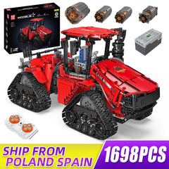 MOULD KING 18020 Technical Crawler Tractor Model Remote Control All Terrain Plowing Truck Building Blocks Toys for Children