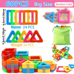 Magnetic Building Blocks Big Size STEM Toys Learning Educational Constructor Set Magnet Toys For Children Toys for Kids Gifts