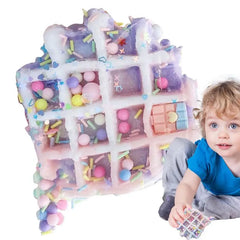 Waffle Fidget Toy Slow Rising Waffle Cookie Fidget Toys Biscuit Shape Squeezable Soft TPR Colorful Toy for Teenagers Children Bo