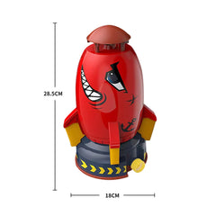 Creative Space Rocket Sprinkler Rotating Water Powered Launcher Summer Fun Entertainment for Outdoor Garden Yard Water Spray Toy