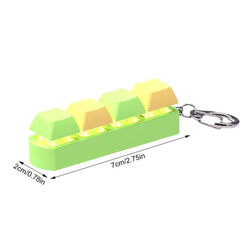 Keyboard Button Fidgets Toy 4-Button Party Stress Relief DIY Fidget Button Keycap Fidget With Sound Light Led Light Stress Toy