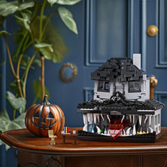 Haunted House Building Bricks Toys Monster Hut Model Blocks Halloween Home Decoration with LED light,Boys and Girls Gifts
