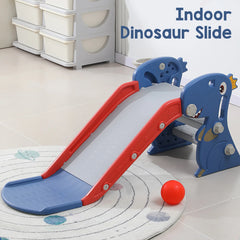 Indoor Slide Blue  Construction Multipurpose Folding Slide with Basketball Hoop Climber for 0 To 3 Years Old for Backyard
