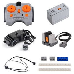 MOC Train Track Building Blocks Kit Infrared Receiver Controller LED Power Strip Battery Case Compatible with Legoeds