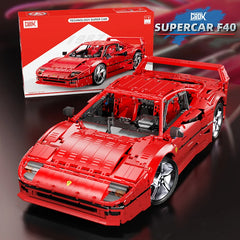 4026PCS F40 Super Car Building Blocks Toys Model Small Particle Red Speed Sport Car Bricks Desktop Ornament For Holiday Gifts