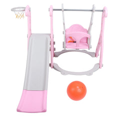 Toddler Climber Swing Set with Basketball Hoop Outdoor Indoor Children Play Slide Set Children Play Slide Set Climber Swing Set