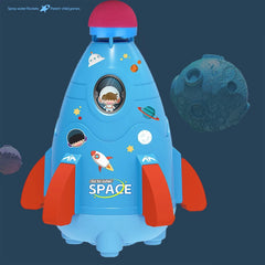 Creative Space Rocket Sprinkler Rotating Water Powered Launcher Summer Fun Entertainment for Outdoor Garden Yard Water Spray Toy