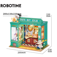 Robotime Rolife DIY Mystery Archives Bureau Decorative Ornament Kids Adult Miniature Fantasy Magic Doll House Wooden Kit Toy
