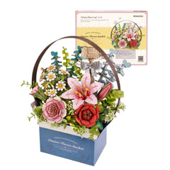 Robotime 3D Puzzle Flower Wooden Model Kits Home Decor Accessories Living Room gifts for Women on Valentine's Day Flower Bouquet