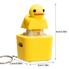 Quackey Fidget Toy Quacking Fidget Toy Rechargeable Duck Key Chain Stress Relief Sensory Game Squeaky Home Decor for Bag Tableto