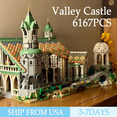 6167PCS Vally Castle Building Blocks Sets MOC Small Particle Street Serise Bricks Model Toys Display Collection Holiday Gifts