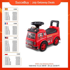 SucceBuy Ride On Push Car Kids Ride On Car with Music Steering Wheel & Under Seat Storage for Toddlers Ages 1-3 Ride Racer