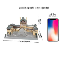 Notre Dame de Paris 3D Model Micro Building Blocks 0.5 m Long Grand Cathedral, Home Office Decor, Perfect Time-Killing Project