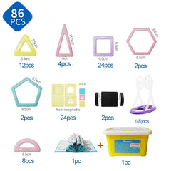 Romboss 1Set Classic Magnetic Tiles Toy Macaron Color Constructor Building Blocks Educational Toys Children Kids Christmas Gifts