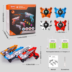 VATOS Laser Tag Guns x4 Sets Infrared Laser Tag Sets with Vest Rechargeable Shooting Game Toy Gift for Kids 6+ Years Old Adults